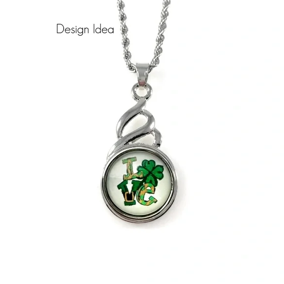 Snap Charm Set of 3 Includes 1 Standard Size 20mm and 2 Mini Snap Charms 12mm - Picture 2 of 4